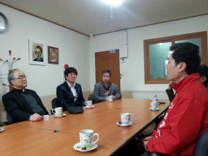 이강덕 포항시장 예비후보, 천주교 제4대리교구장 면담