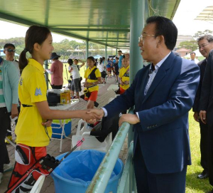 김관용 도지사 예천양궁장 방문 격려