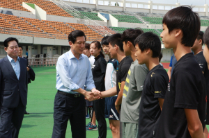 경북도민체전 출전선수 훈련장 방문 격려