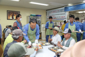 (주)성광, 무료급식소 봉사활동 나서