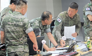 해병대 1사단, 예천군 수해복구 위해 인력·장비 긴급 투입